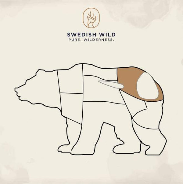 Swedish Wild Bären Steak - äußere Hüfte -Übersicht